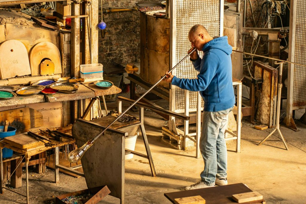 Murano: Dimostrazione di soffiatura del vetro + trasferimento