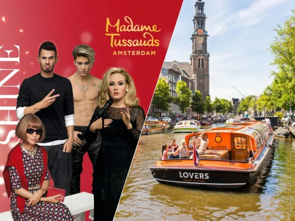 Amsterdam: Madame Tussauds Entry Ticket + Traditional Canal Cruise