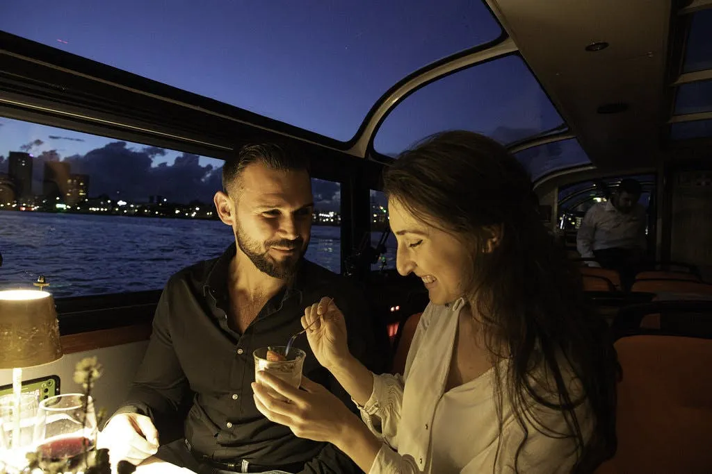 Amesterdão: Passeio de barco com jantar de 3 pratos