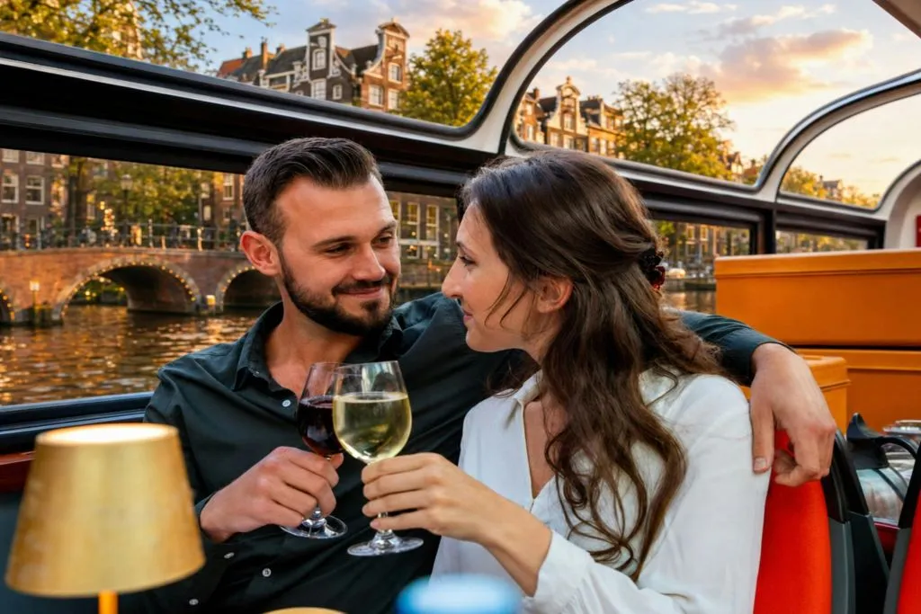Amesterdão: Passeio de barco com vinho e queijo