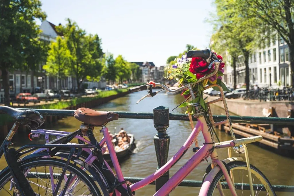 Ámsterdam: Visita guiada a pie y en bicicleta + Crucero de 1 hora por el Canal + Almuerzo