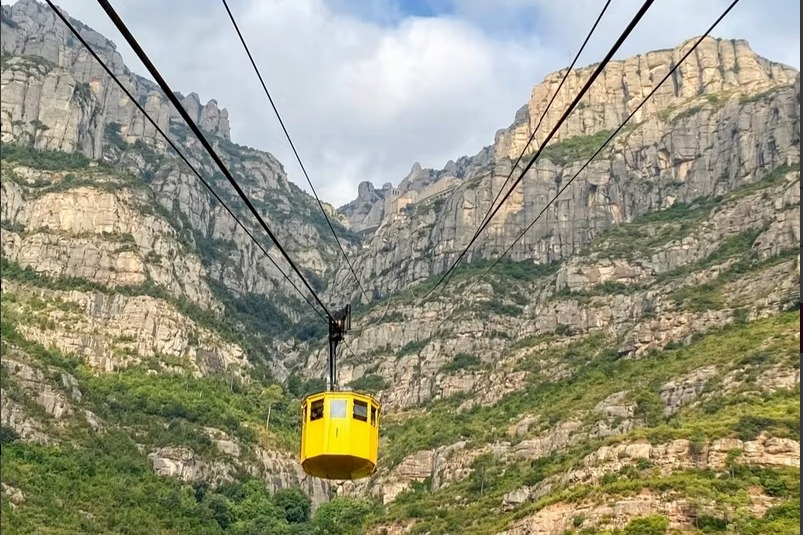 Montserrat Cable Car: Ascent and Descent
