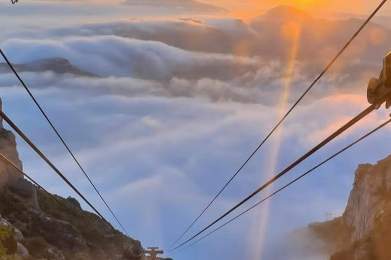 Montserrat Cable Car: Ascent and Descent