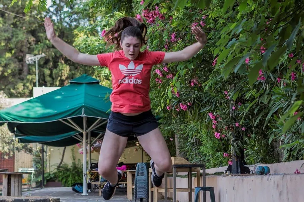 Séance d'entraînement pour les Jeux olympiques à Athènes