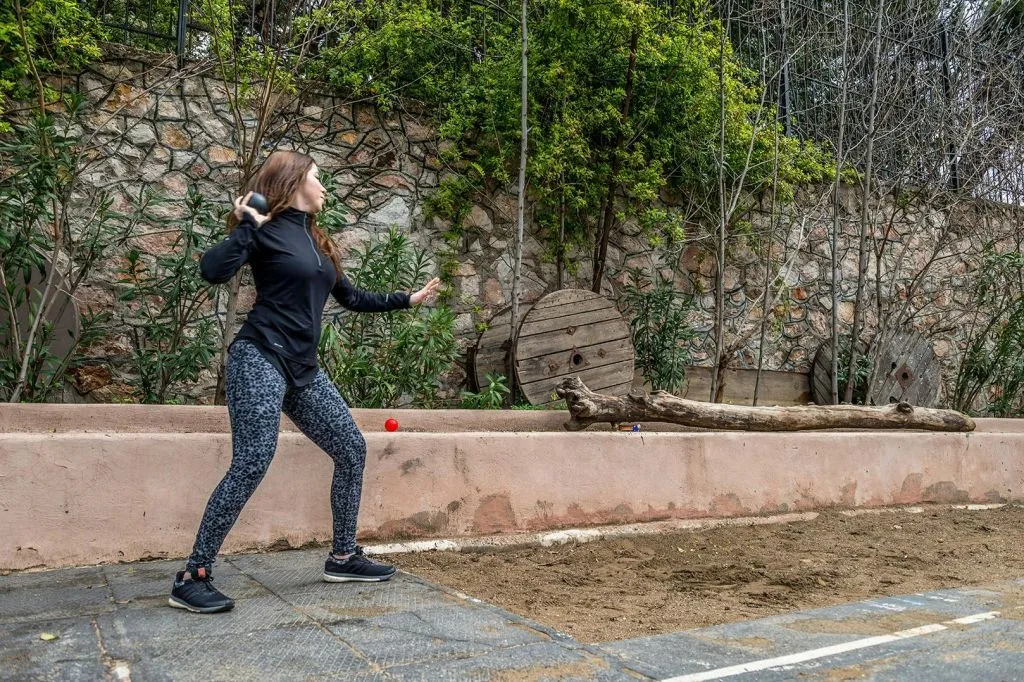 Séance d'entraînement pour les Jeux olympiques à Athènes