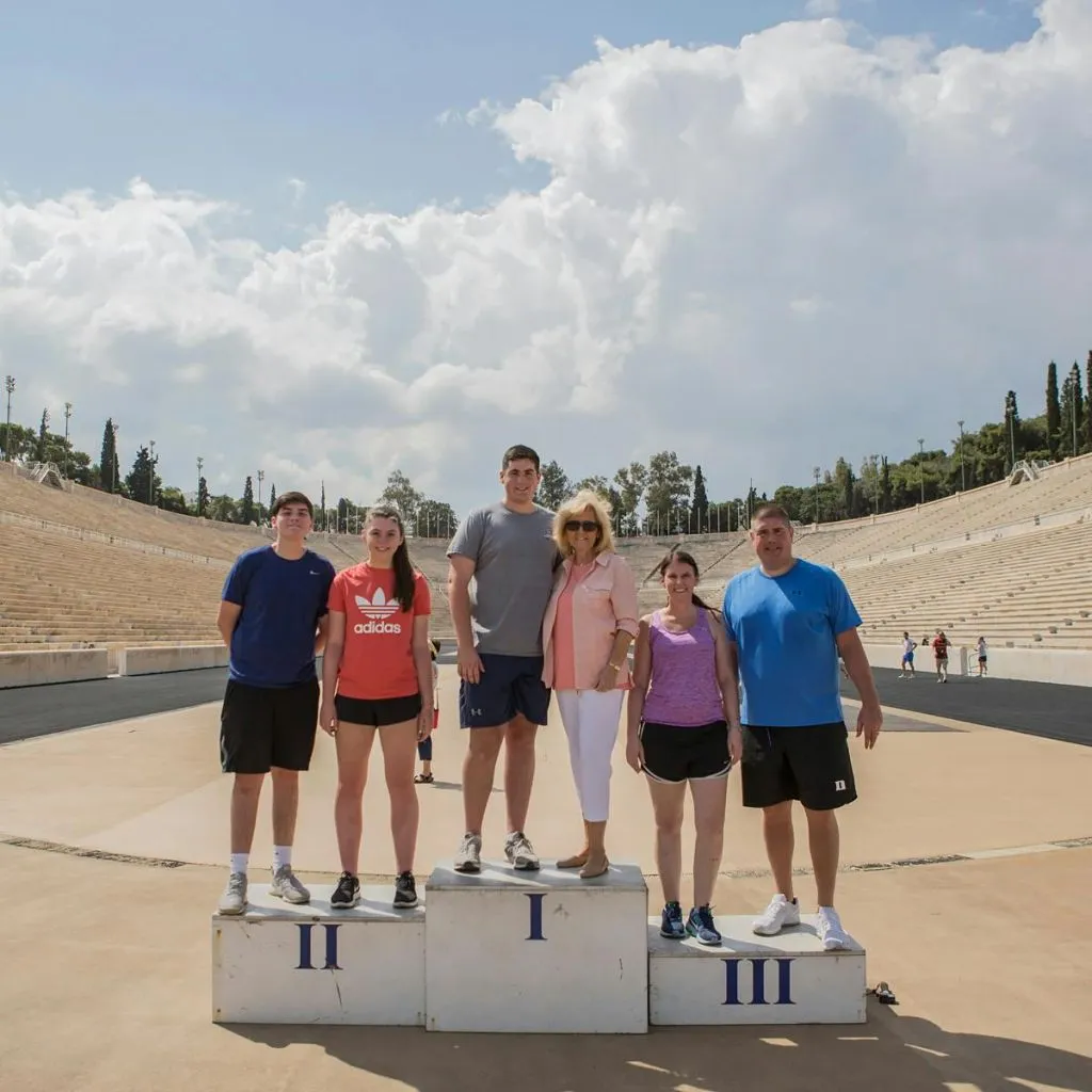 Séance d'entraînement pour les Jeux olympiques à Athènes