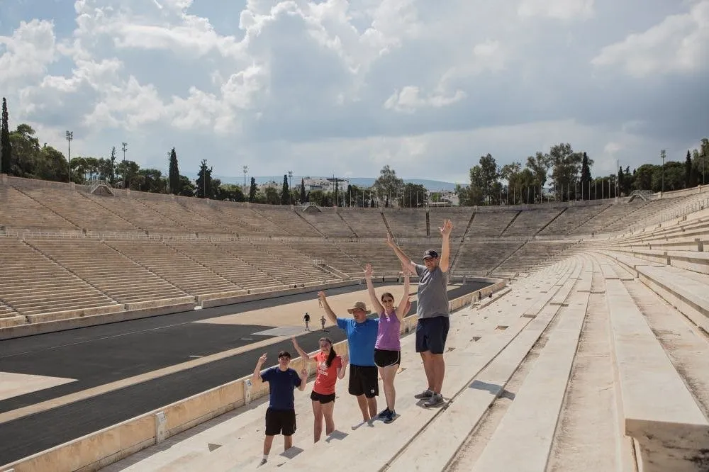 Séance d'entraînement pour les Jeux olympiques à Athènes