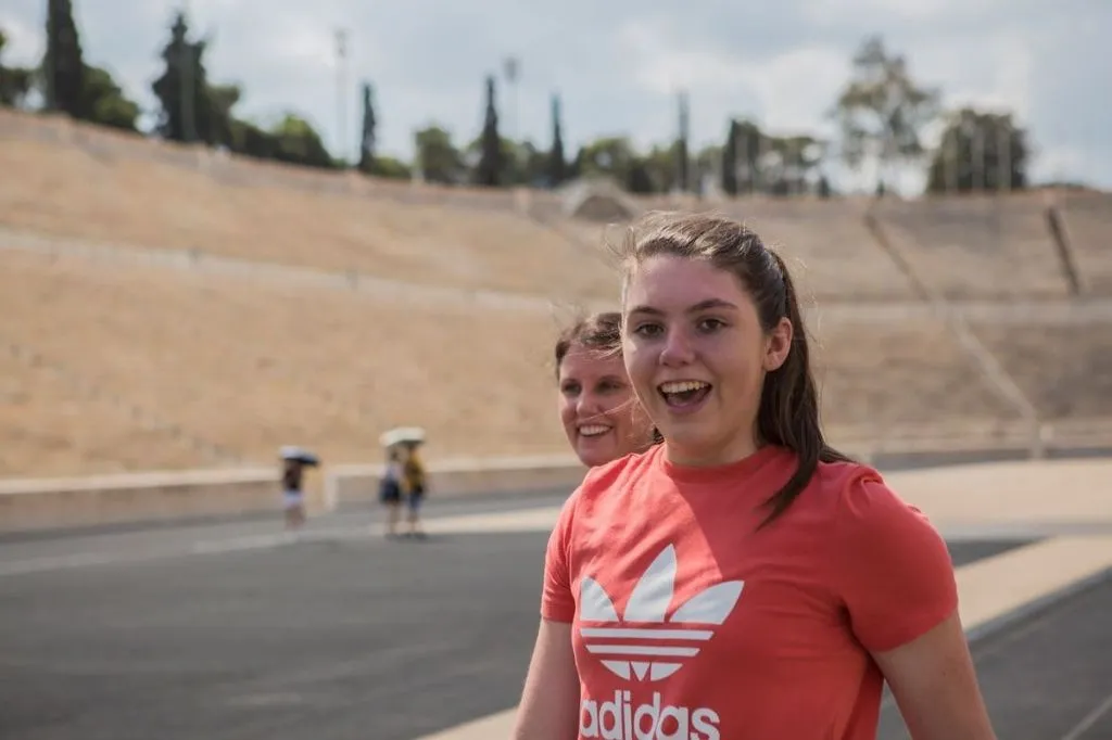 Séance d'entraînement pour les Jeux olympiques à Athènes
