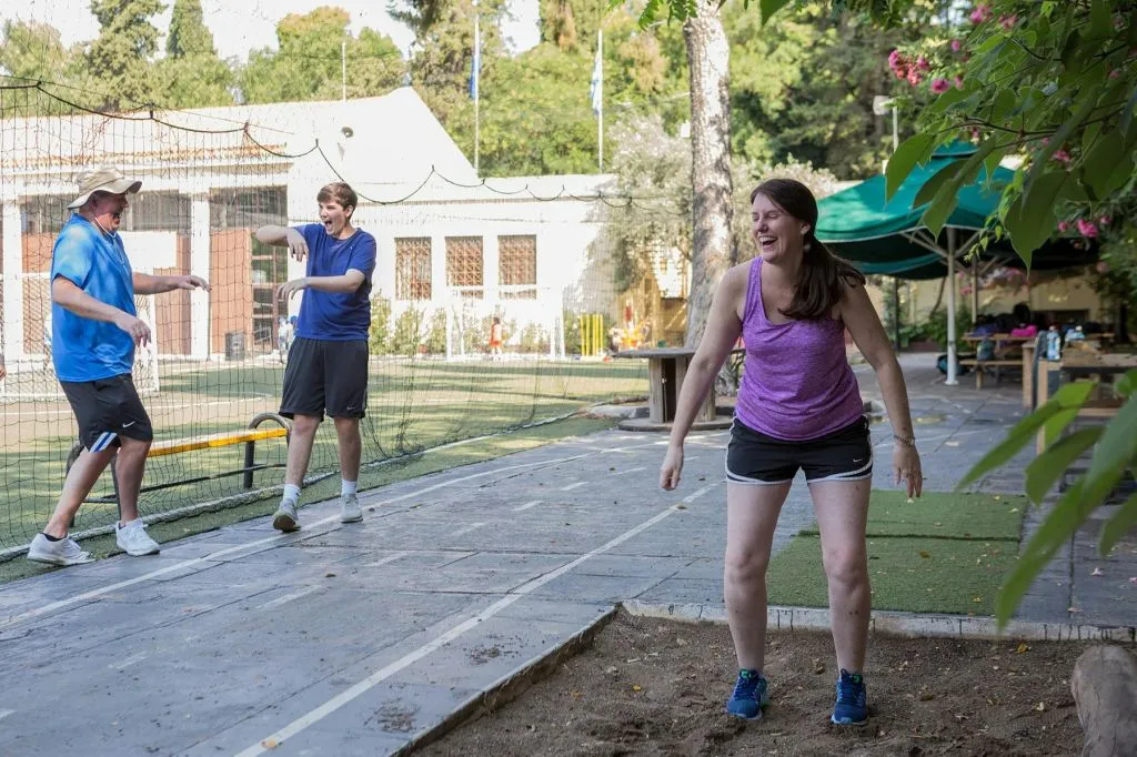 Séance d'entraînement pour les Jeux olympiques à Athènes