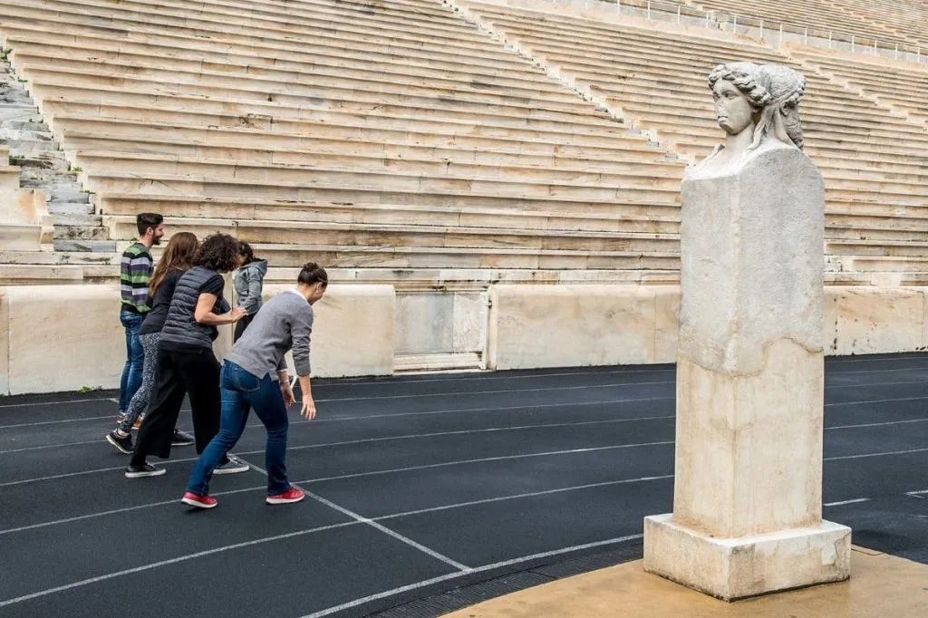 Séance d'entraînement pour les Jeux olympiques à Athènes