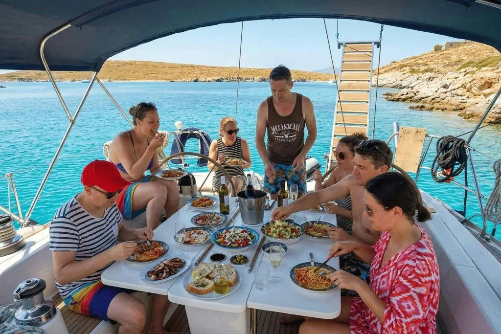 Mykonos : Croisière en bateau vers Rhenia + visite guidée de Delos