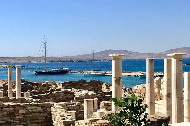 Mykonos : Croisière en bateau vers Rhenia + visite guidée de Delos