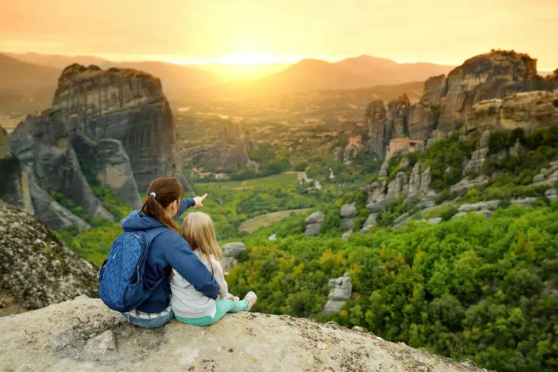 Météores : Visite guidée au coucher du soleil + prise en charge à l'hôtel