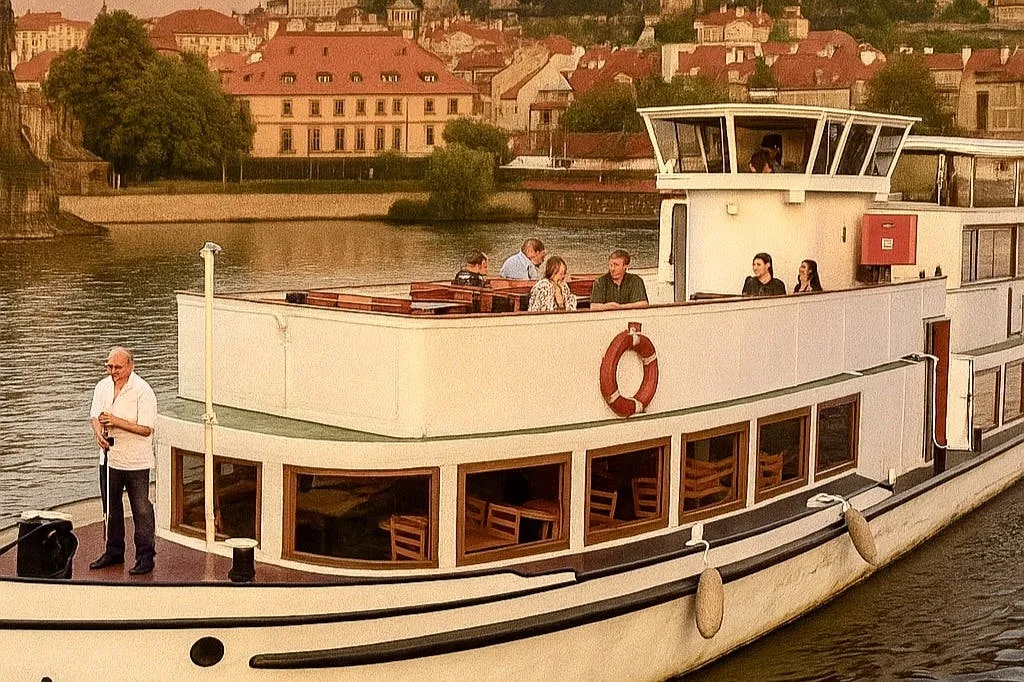 Prague : Visite en bateau + audioguide + collation et boisson
