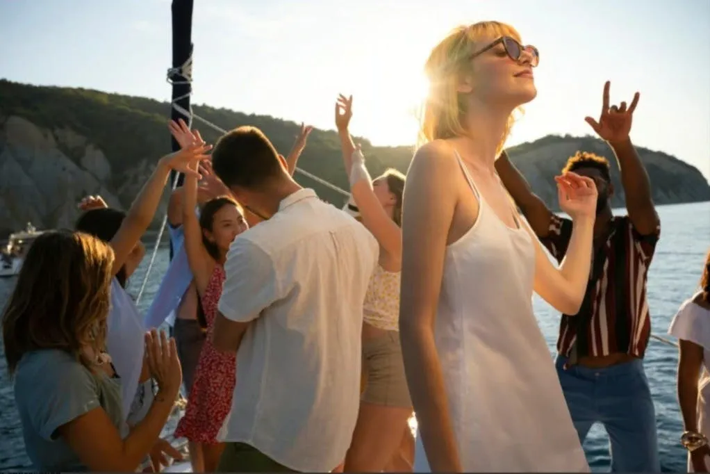 Lisbon: Sightseeing Cruise + Live Music, Swim Stop & Open Bar