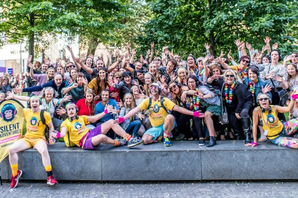 Edinburgh: Guided Silent Disco Adventure at the Fringe (August)