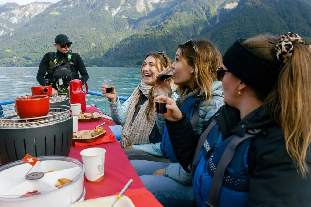 Interlaken : Flotteur guidé de fondue au chocolat