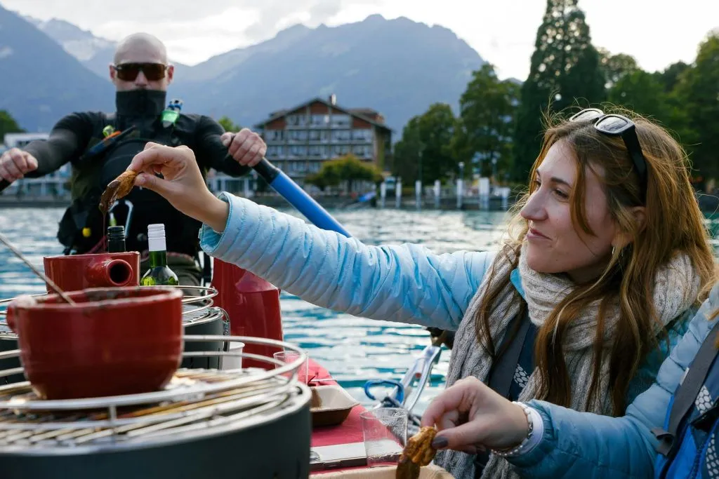Interlaken : Flotteur guidé de fondue au chocolat