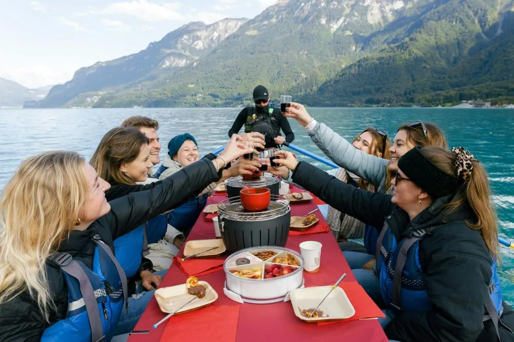 Interlaken : Flotteur guidé de fondue au chocolat