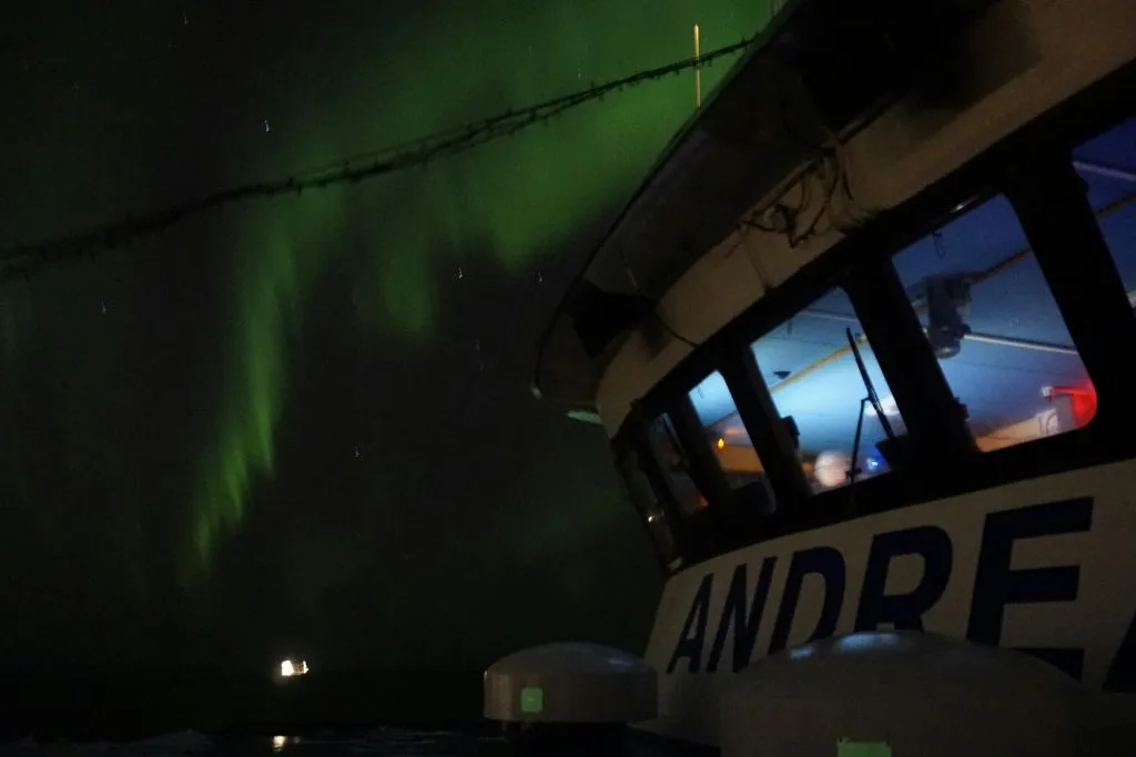 Les aurores boréales : Excursion en bateau de 2,5 heures