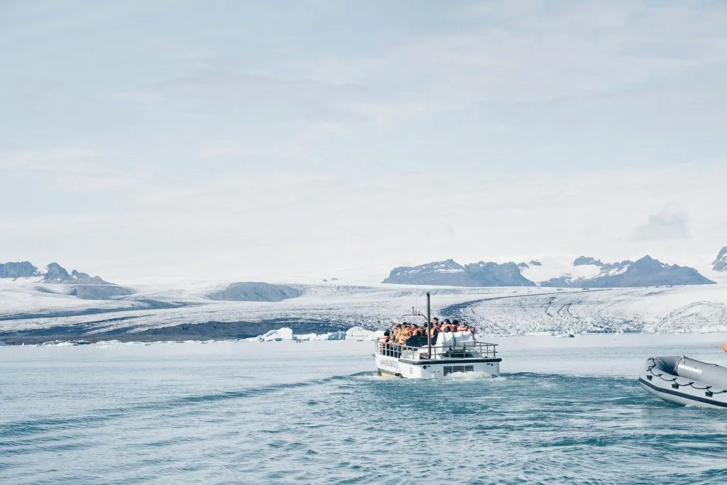 Passeio de barco pela lagoa das geleiras e excursão pela costa sul de Reykjavik