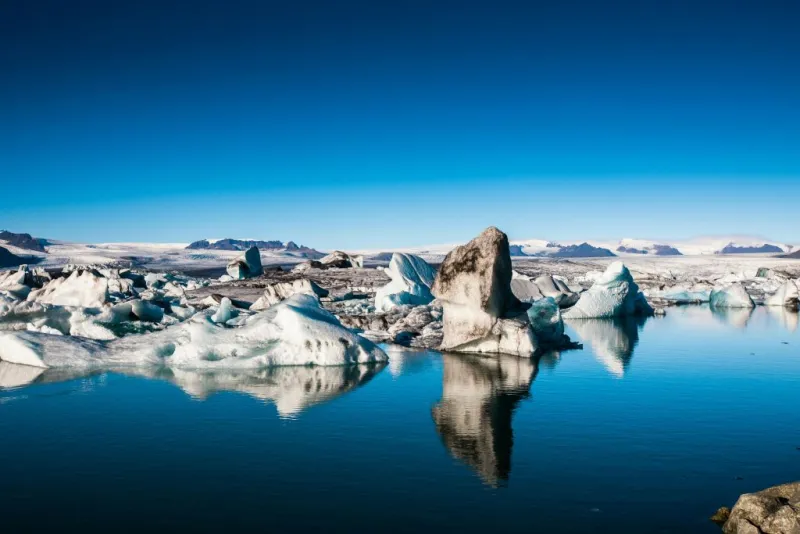 Lagoa da geleira Jökulsárlón: Ida e volta de Reykjavik