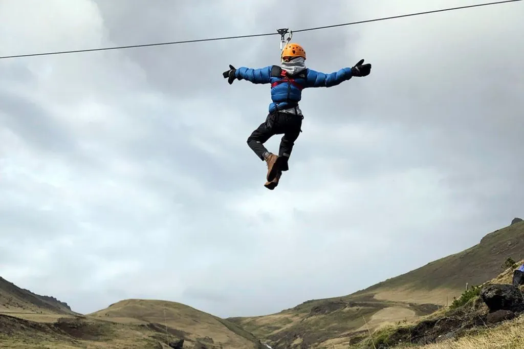 Islande : 2 heures d'aventure en tyrolienne