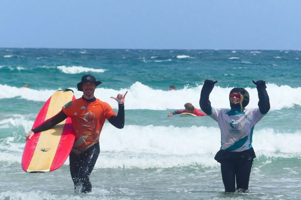 Plage de Famara : Leçon de surf de 4 heures