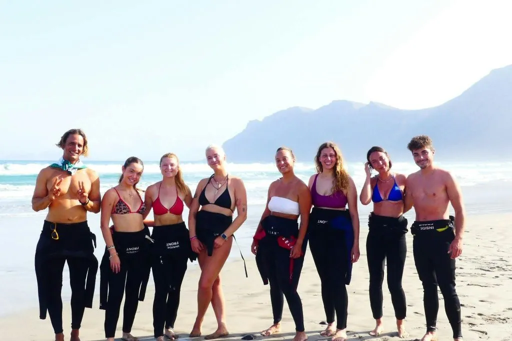 Plage de Famara : Leçon de surf de 4 heures