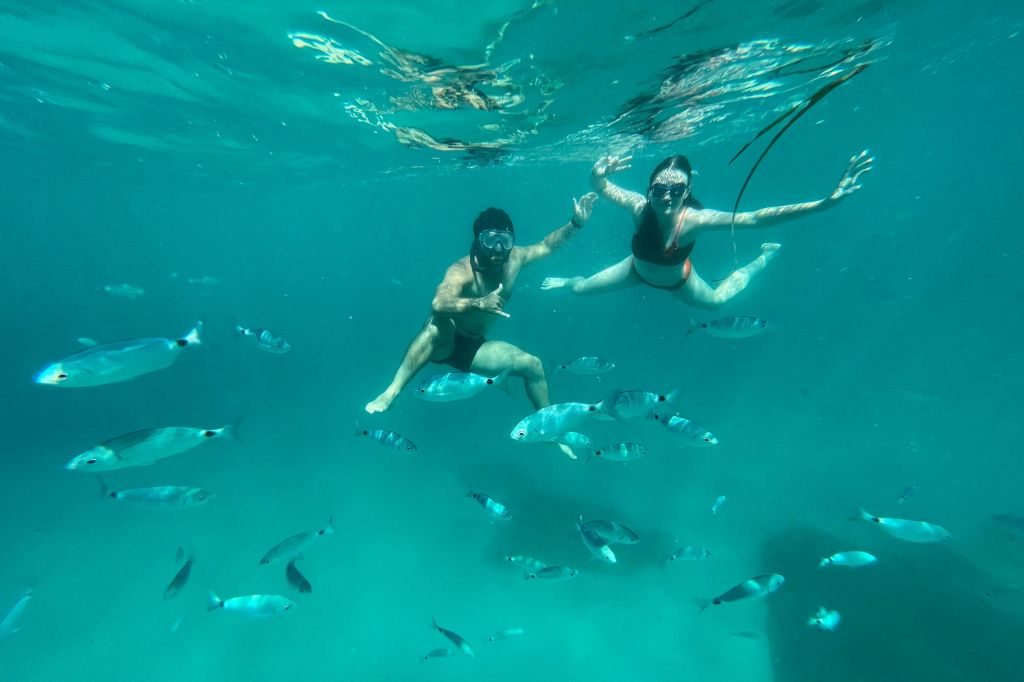 Cagliari: Tour guidato in barca + soste per nuotare + snorkeling + bicchiere di Prosecco