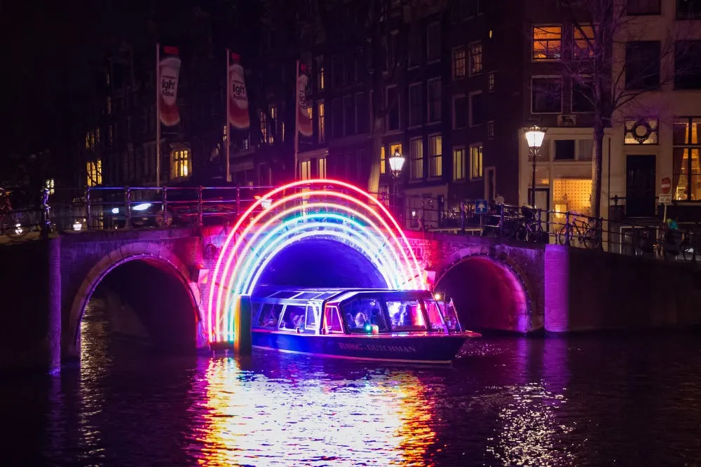 Festival delle luci di Amsterdam: tour in barca coperto
