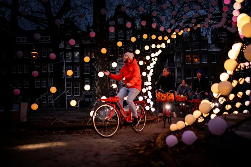 Amsterdam Light Festival: Passeio guiado de bicicleta